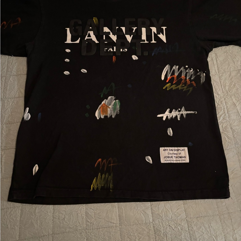 Lanvin Black and White Short Sleeve Tees